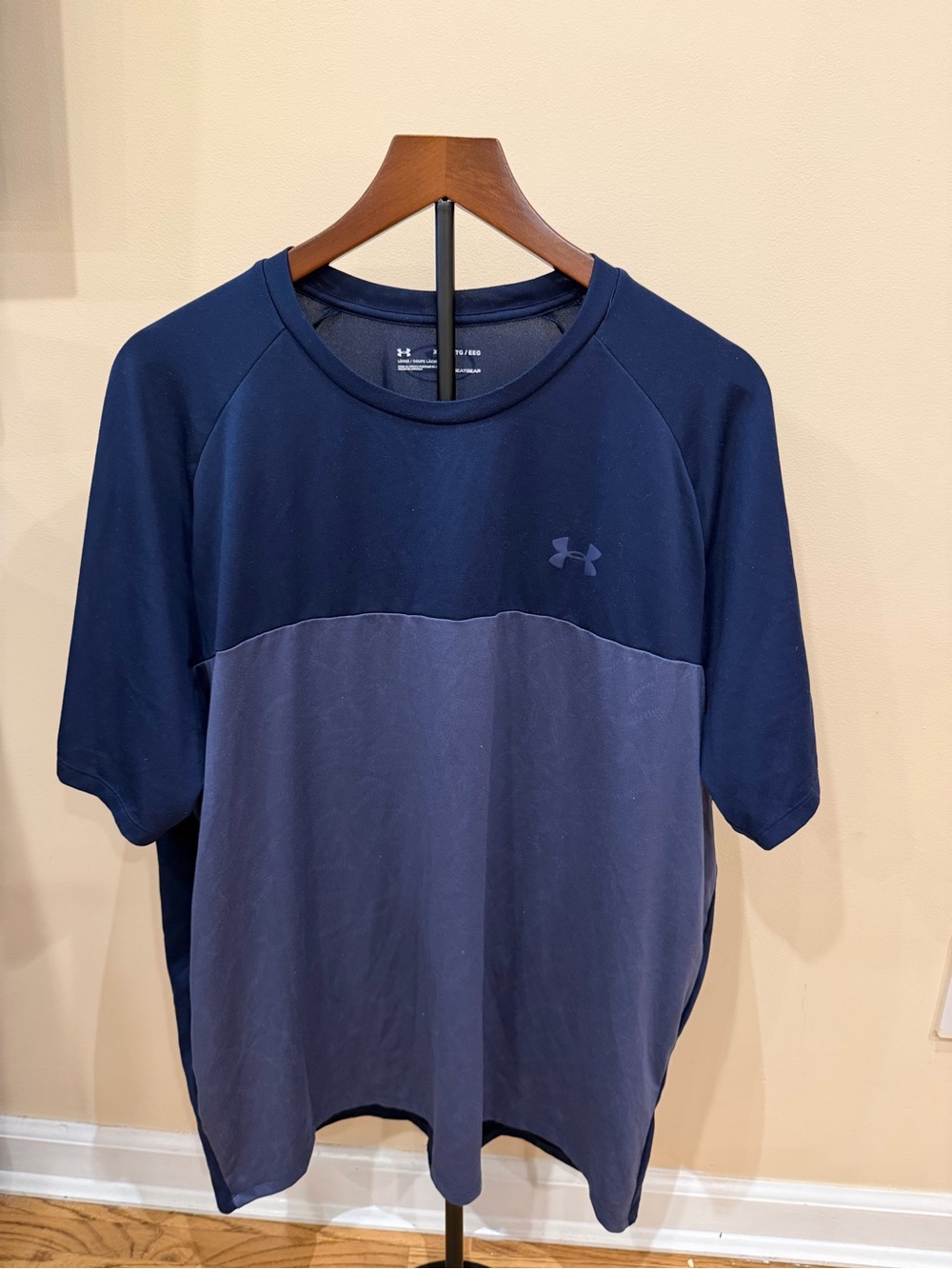 Under Armour Two-Tone Navy Performance Short Sleeve Tee